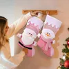 Decorações de Natal Papai Noel meia saco de presente reutilizável com capacidade design de boneco de neve rosa para o Natal