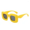 Sunglasses Square For Women Unique Candy Color Sexy Lip Yellow Blue Gradient Sun Glasses Men Hip Hop Shades