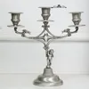 Heymamba Katolska korsljushållare Metal Angel Candle Stand Home Wedding Decoration Candlestick Holder Art Props290C