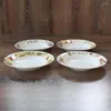 Plates 1PCS Tableware Ceramic Dinner Dessert Plate Steak Salad Snack Cake Restaurant Supplies Bone China Dinnerware Sets