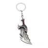 Keychains Game God Of Wars 4 Kratos Shield Axe Keychain Round Chopper Pendant Keyring Dorp Fashion Jewelry Key Chains