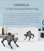 Yahboom 12dof Metal Robot Dog Bionic Dogzilla مع وحدة صوت Camear Lidar للتوت PI 4B PORGENT ROS2 PYTHON