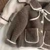Giacche Cappotto invernale per neonata Giacca dolcevita in lana di agnello Primavera e autunno Bambino per bambini Caldo come pecora