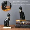 Resina artesanato exótico costumes estatueta estátua gato egípcio deusa bastet estátua decoração para casa presentes ornamentos vintage t20071236h