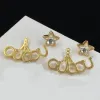 Earrings New Women's Fashion Luxury Brand Designer Diamond Star Letter Pendant Detachable Earrings Women's Wedding Party High end Jewelry Box