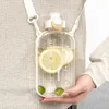 Garrafas de água 750ml garrafa de plástico de moda com alça eco-friendly portátil criativo durável esporte ao ar livre beber