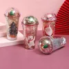 Muggar Double Plastic Straw Cups Cartoon Christmas Chiles S Water Bottle Gifts Travel Tea Kids Drinkware Dropship 231124