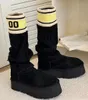 Austrália Tasman W F23 Botas de neve clássicas Dipper Tazz plataforma de couro de vaca meias elásticas botas novas mulheres com zíper lateral curto de pelúcia e sapato de algodão quente botas ugh