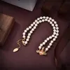 Designer pingente colares para mulheres luxo vivian pérola gargantilhas corrente pingentes jóias retro acessórios de moda westwood 7634
