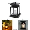 Solar Powered LED Candle Light Table Lantern Hanging Lawn Lamp For Garden Outdoor H0909291x