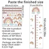 Dekorativa figurer Söta regnbågens väggklistermärken med tillväxtdiagram Kidsrumshöjd Ruller växer upp diagramdekaler för barnkammare dekoration