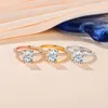 Solitaire Ring ATTAGEMS Rings Cushion Cut 3.5CT D Color 18K 14K 10K Yellow Gold Pass Diamond Test for Women Fine Jewelry 230422