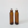 Bottiglie di stoccaggio 10 pz/lotto 15 ml Ambra Roll On Bottiglia di Profumo 15CC Olio Essenziale Rollon Piccolo Rullo di Vetro Contenitore