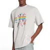 2023 Nueva camiseta de diseñador para mujer Camisa de gama alta Calidad original Verano Familia Estampado colorido Unisex Camiseta suelta de manga relajada