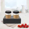 Ta ut containrar 2 datorer Drink Cup Holder Coffee Carrier Mugs Beverage Takeout Accessories Thicken Thicken