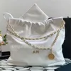 2024 Dames Garbage Camellia Luxe Handtassen Designer Lamsleer Leren Tas Bakken Zwart Hobo Mini Emmer Schouder Goud Zilver Ketting Schuine Handtassen Portemonnee Portemonnee