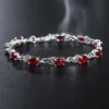 Perlenarmbänder aus 925er Sterlingsilber für Frauen, wilde rote Kristallkette, modische Dame, Hochzeitsfeier, Weihnachtsgeschenke, Schmuck 230424