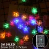 Andra evenemangsfest levererar snöflinga LED -lätta juldekorationer för hem hängande girland träd dekor prydnad navidad xmas gåva år 230422