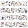 Emballage cadeau Vintage engrenage mécanique cristal brillant PET Washi rubans artisanat fournitures ruban de masquage bricolage Scrapbooking décor autocollant