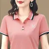 Rapel T-shirt Dames losse casual slijtage korte mouw T Summer Top Fashion 2023 Woans Polo Shirt