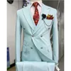 Men's Suits Business Classic Men 2 Piece Groom Tuxedos Double Breasted Wedding Formal Blazer Slim Fit Daily Wear Outfits Costume Homme