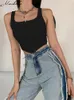 Camisoles Tanks Macheda Solid Sexy Slim Vest Cropped Top Women Casual Sleeveless Streetwear y2k s Lady White Black Corset 230424