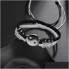 Charm Bracelets Yinyang Charm Bracelet Weae Combination Couple Bracelets Bangle Cuff Friendship Lover Fashion Jewelry Will And Drop De Dh4Qi