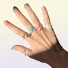 Кластерные кольца 2021 Панк красочная неоновая эмалевая полоса Женская пальцем открывается регулируемая проводная проволока intangle Animal400796