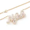 letter fashion jewelry pendants charms 10k 14k gold custom pendant moissanite chain vvs alphabet necklace