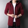 Men's Sweaters Sweater Men's Winter Knitting Cardigans In Long Fleece And Thick Warm Hooded Coat Korean Slim Trend Wear