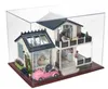 Doll House Accessories DUST COVER Dollhouse Christmas Gifts Miniature Diy Puzzle Toy Doll House Model Wooden Furniture Building 230424