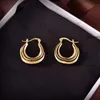 Hoepel oorbellen ontwerper voor vrouwen luxe gouden oorstekers mode-sieraden oorbellen messing materiaal moeder leraar cadeau