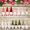 عيد الميلاد المحبوكة مجهولي الهوية زخرفة طويلة لحية زخرفة Gnome Santa Xmas Tree Door معلقة معلقات المنزل العام الجديد ديكورات العطلات الهدية JY0651