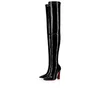 2024 Designer Womens Shoes With Box Red Winter Women Boots Over The Kne Boot Designer High Heels Lady Sexy Winter Black Leather