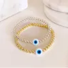 Strang Go2boh Stretch Armbänder Hight Qualität Gold Farbe Silber Perlen Armband Für Frauen Schmuck Zubehör Pulseras Femme