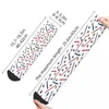 Men's Socks Hockey Sticks Red And Blue Ice Male Mens Women Winter Stockings Hip Hop