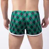 Onderbroeken Heren Sexy Plaid Gedrukt Los Dun Gedeeltelijk Ademend Zweet Boxershorts Huidvriendelijke Zachte Shorts Casual Homewear