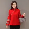 Abbigliamento etnico Tops di Cheongsam cinese per donne cappotti inverno 2023 Autunno Autunno vestiti di moda Shanghai Tang TA1602