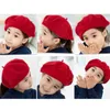 Kapaklar Çocuklar Kız Sanatçı Sevimli Sıcak Bebek Yün Şapka Çocuk Şapkaları Kış için Retro Vintage Zarif Bere Dersleri Fotoğrafçılık P230424