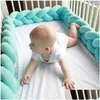 Box per bambini 1M Nodo Letto Paraurti Tessitura Peluche Culla Culla Protettore Guardia Cuscino per bambini Cuscino Po Puntelli Paraurti per il sonno335Q Drop Deliv Dhi0M