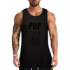 Herr Tank Tops Pup Band-Smoker Logo Top Sleeveless T-shirt Summer Bodybuilding T-shirt T-shirts för män