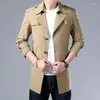 Herren Jacken Herren Trenchcoat 2023 Frühling Herbst Herren Blazer Designs Schlank Business Casual Oberbekleidung Herren KleidungMänner