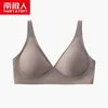 Bras Nanjiren Mulheres Bra Underwear Lady Lingerie Onepiece Quatro Hookandeye Nylon Fio Sólido Livre Correias Não Ajustadas 231124