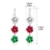 Boucles d'oreilles pendantes noël femmes filles vacances géométrie colorée boule symétrique Pendientes