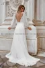 Wedding Dress Gorgeous Chiffon Beach Dresses Long Sleeves Boho Gown 2023 See Through Summer Bridal