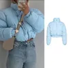 Women s Jacket Short Puffer for JACKET Cotton Padded Thick Drawstring Parkas Zipper Winter Bubble Coat Warm Casual Out Drop 231124