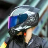 オートバイヘルメットビッグテールヘルメット灰色の男性機関車フルカバークールファクトリーヘアアンチフォグフォーシーズン