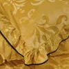 Jupe de lit Housse de drap-housse matelassée en velours de luxe, couverture sur 3 côtés, housse de matelas anti-poussière, jupe de lit pour chambre à coucher, couvre-lit Queen King 230424