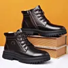 Safety Shoes Winter Genuine Leather Men's Boots Natural Fur Warm Ankle Working Men Footwear Waterproof Snow Rubber 231123