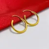 Hoop Earrings Stainless Steel Gold Plated For Women 20/30/45/50/60mm Round Circle Ear Cuff Brincos Femme Trendy Jewelry Gifts